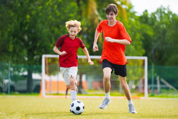 Coaching session at the soccer field